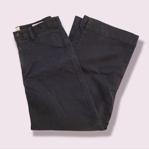 Gap black high rise wide leg crop jeans